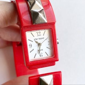 Vintage Betsey Johnson Studded Bangle Hidden Watch